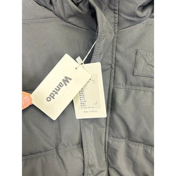 Wantdo Men’s Black Puffer Jacket Coat with Hood Medium - Picture 4 of 10